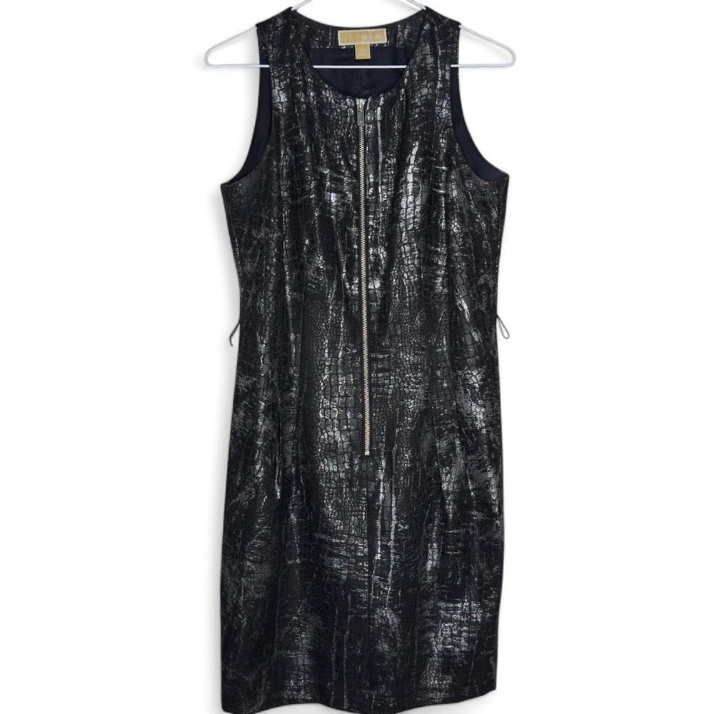 Michael Kors Black Silver Sheath Dress